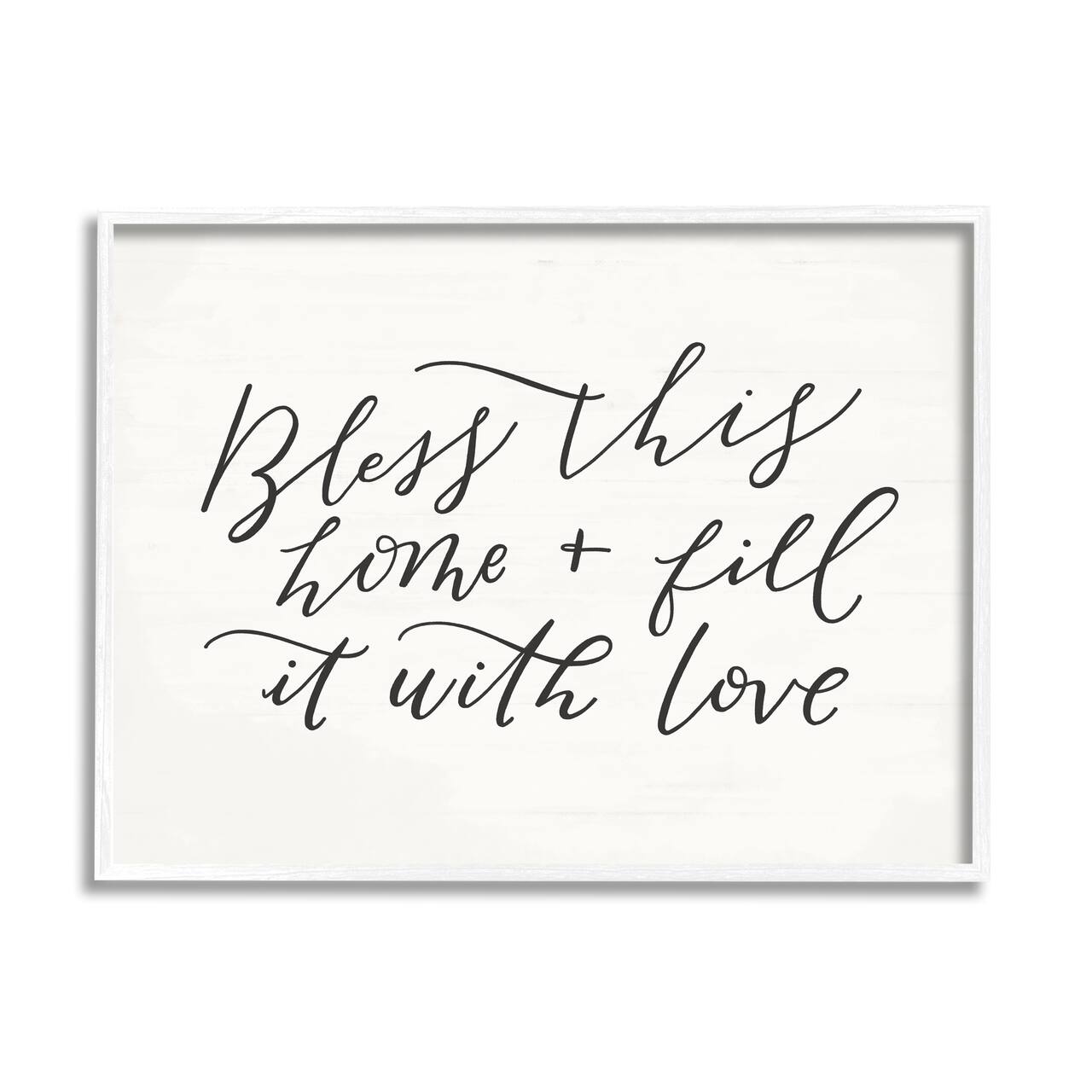 Stupell Industries Bless This Home with Love Family Motivational Phrase Framed Giclee Art